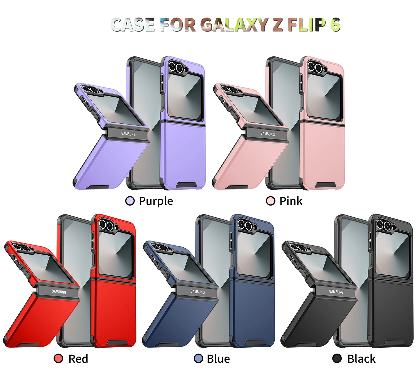 Funda de teléfono de protección mate delgada oficial Original de lujo Samsung Galaxy Z Flip 7 6 5 4 para carga inalámbrica cubierta a prueba de golpes