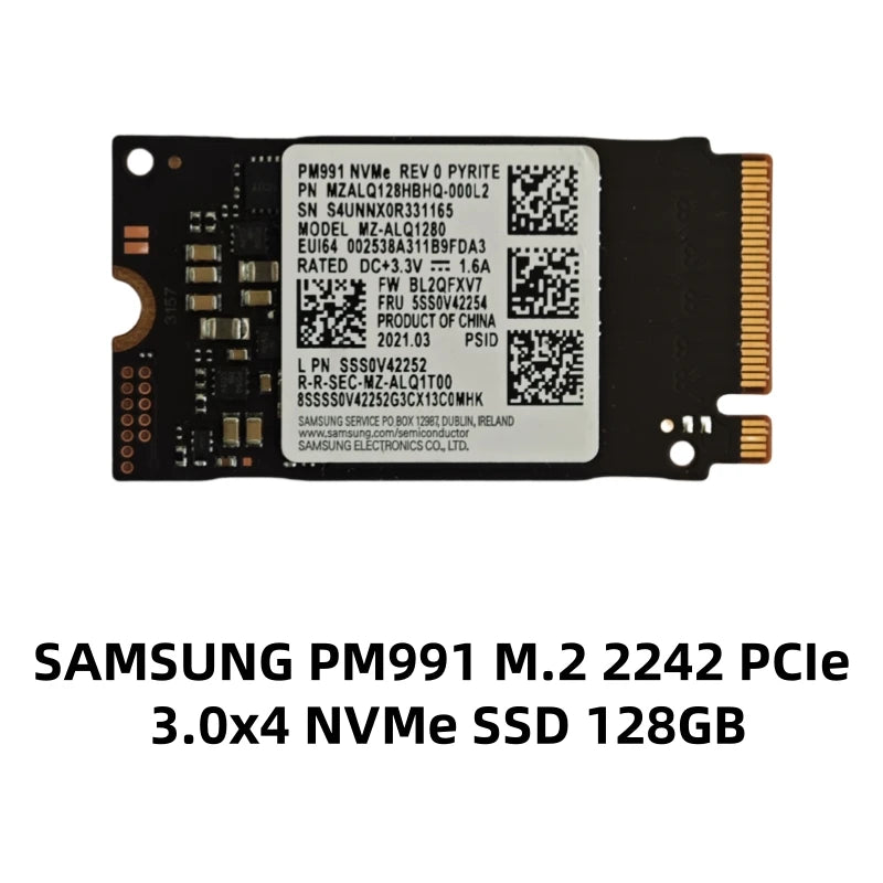 SSD interno NVMe PCIe M.2 2230 / 2242 empaquetado por OEM Samsung BM9C1/PM9B1/PM9C1A/PM991A y WD SN740 y Crucial P310 y Micron 2450