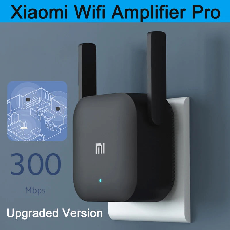 Amplificador Xiaomi Wifi original Pro 300M 2,4G repetidor extensor de rango extensor de red inalámbrico para mi