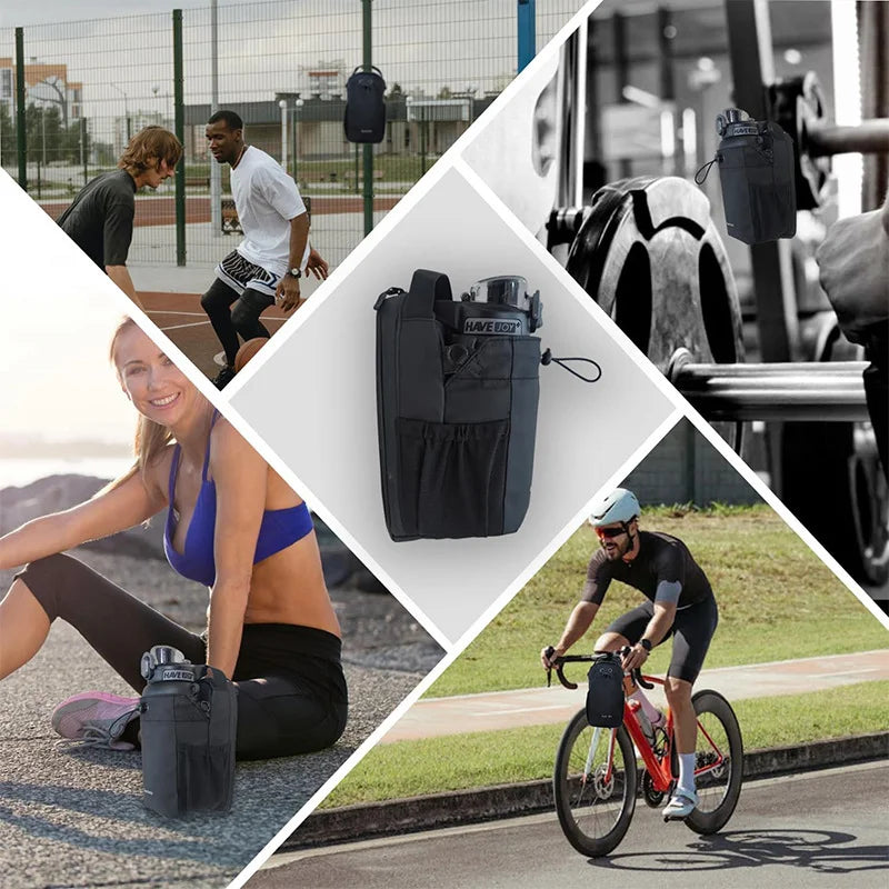 Bolsa de gimnasio magnética, bolsa de transporte magnética de gran capacidad con bolsillo para teléfono, bolsa portátil para botella de agua para gimnasio, organizador de accesorios de gimnasio