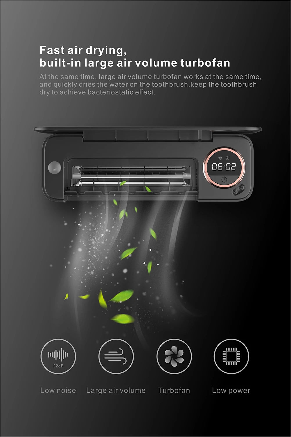 Nuevo Xiaomi UV cepillo de dientes navaja almacenamiento esterilizador pantalla LED soporte para cepillo de dientes recargable montaje en pared con accesorios de baño