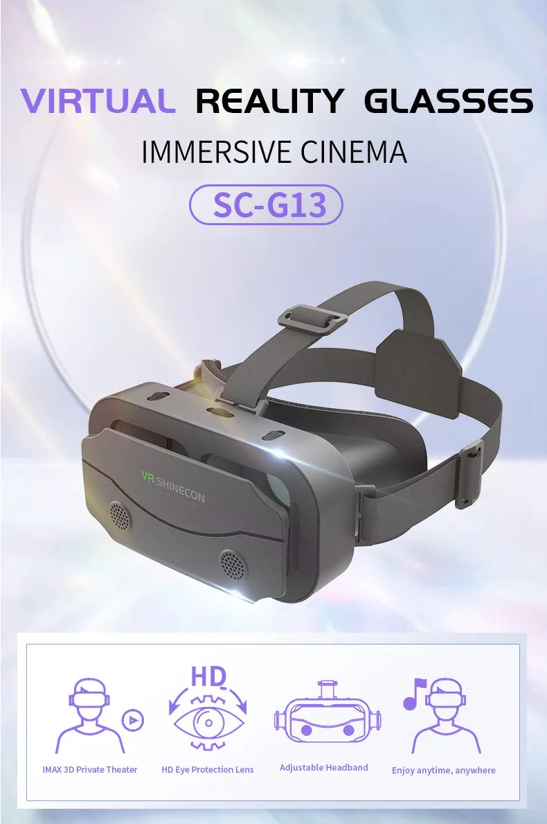 Gafas de realidad Virtual, auriculares, dispositivos Viar, casco, lentes 3D, gafas inteligentes para teléfonos inteligentes, teléfono móvil, accesorio de juego