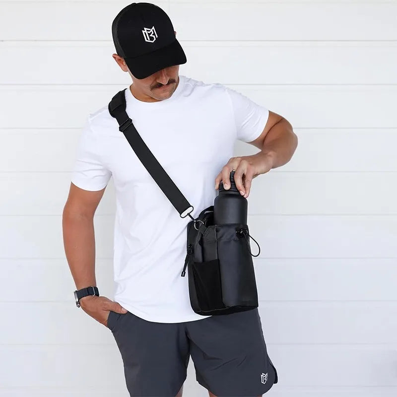 Bolsa de gimnasio magnética, bolsa de transporte magnética de gran capacidad con bolsillo para teléfono, bolsa portátil para botella de agua para gimnasio, organizador de accesorios de gimnasio