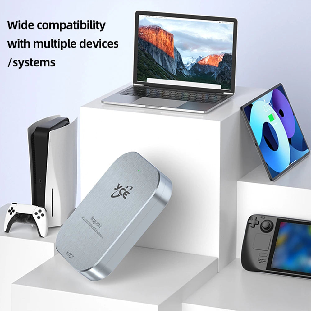 Caja externa magnética M.2 NVMe 2230, carcasa de unidad de estado sólido tipo C de hasta 2TB, para iPhone 15 Pro Max y Android