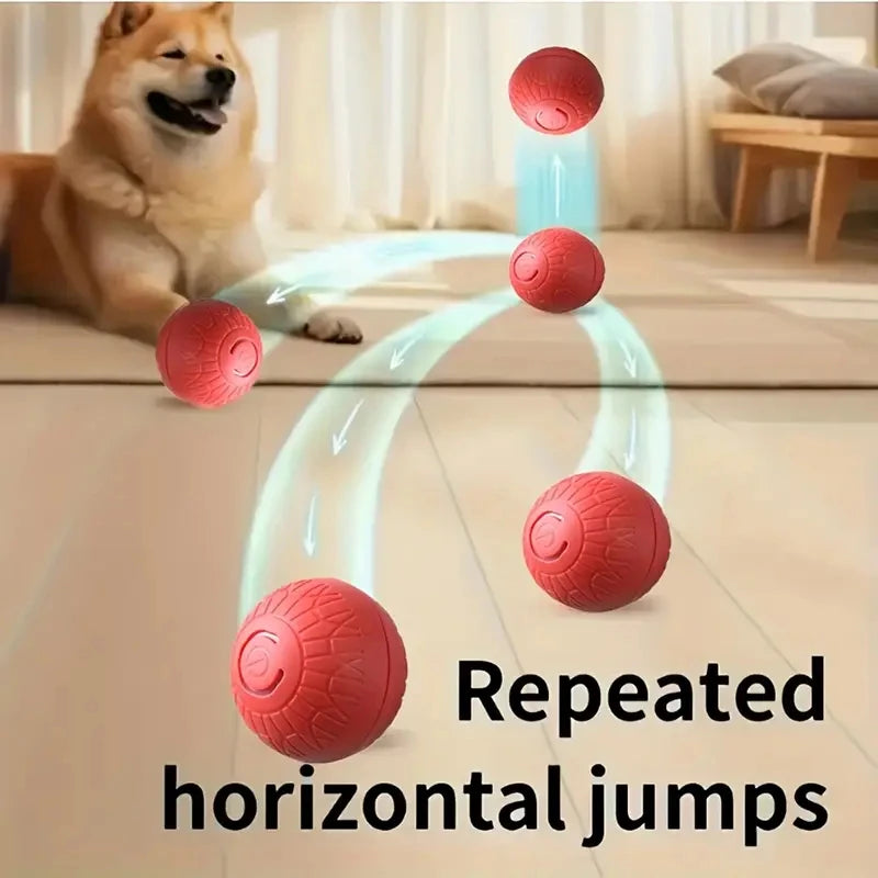 Pelota de juguete inteligente para perros, interactiva automática, con rodamiento electrónico, recargable por USB, que rebota en movimiento para cachorros a perros grandes, juguete para masticar