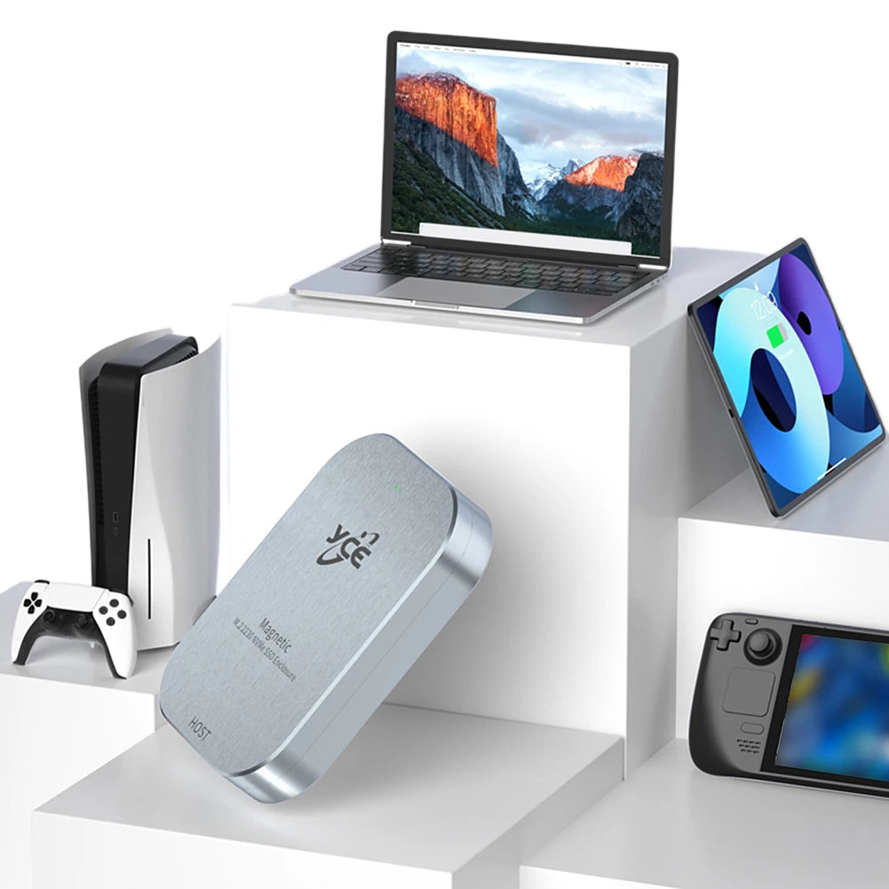 Caja externa magnética M.2 NVMe 2230, carcasa de unidad de estado sólido tipo C de hasta 2TB, para iPhone 15 Pro Max y Android