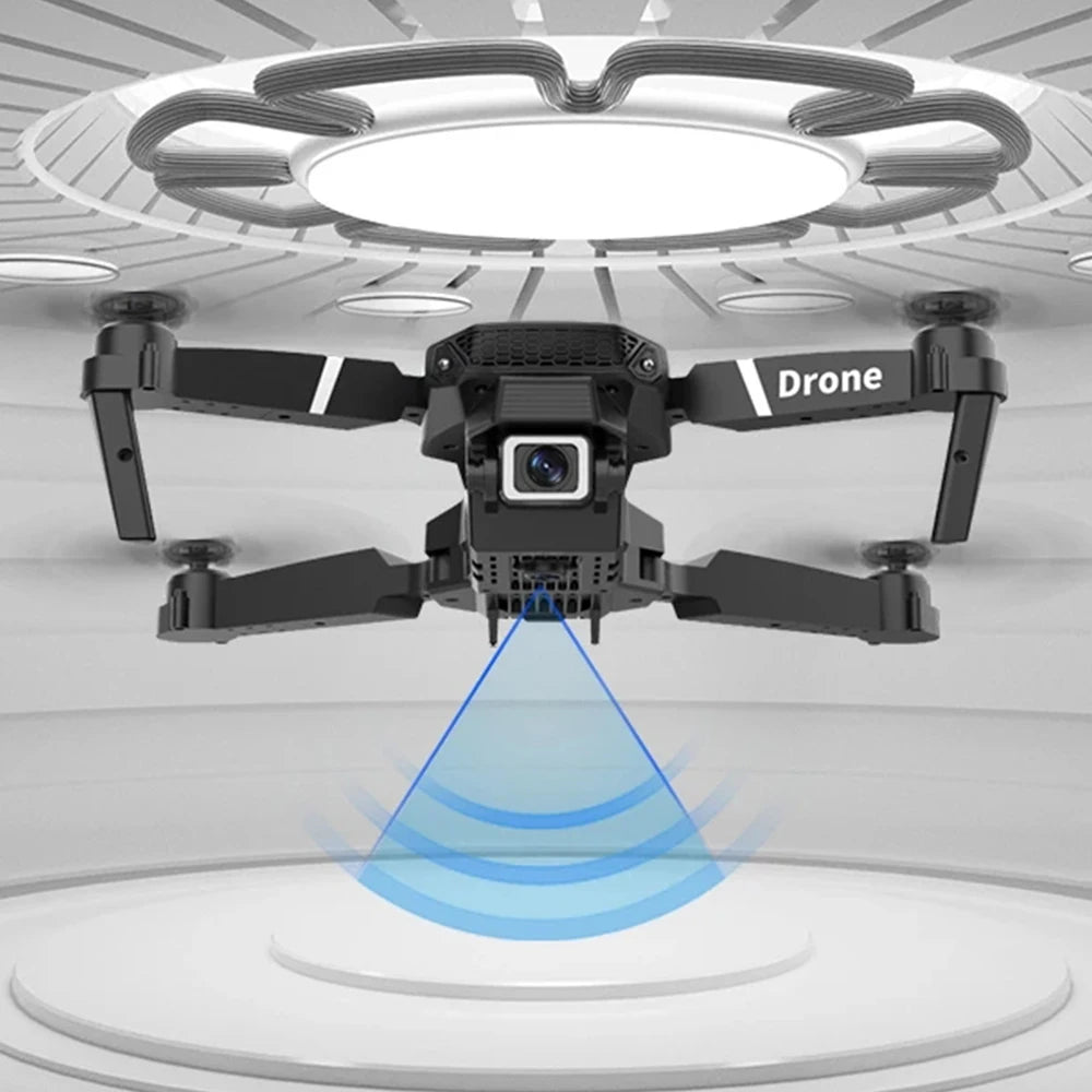 Dron profesional E88 4K gran angular HD 1080P cámara WiFi FPV altura sujetar plegable RC Drone Quadrotor helicóptero juguetes para niños