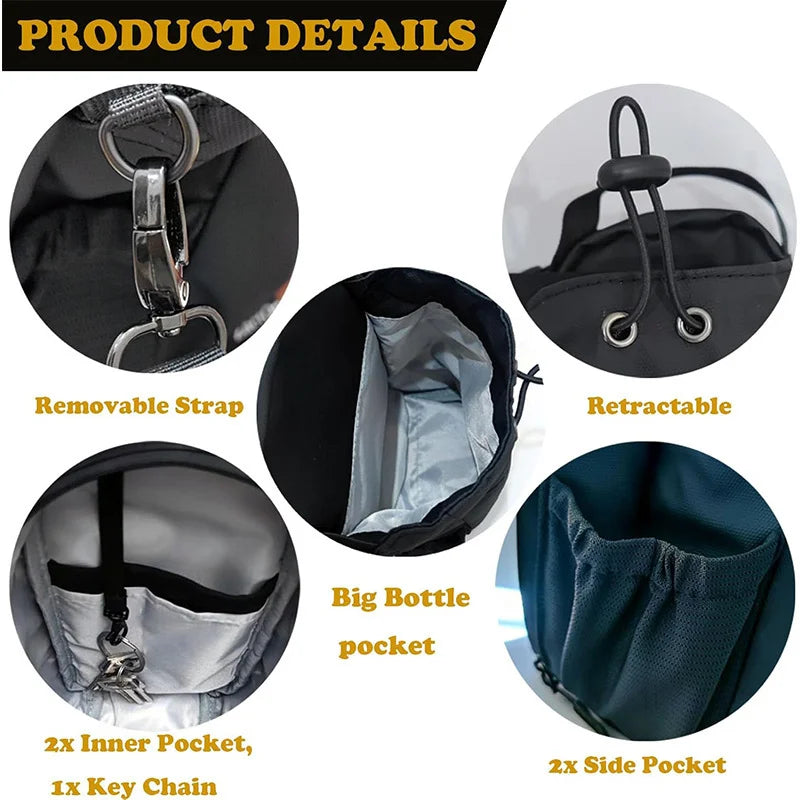Bolsa de gimnasio magnética, bolsa de transporte magnética de gran capacidad con bolsillo para teléfono, bolsa portátil para botella de agua para gimnasio, organizador de accesorios de gimnasio