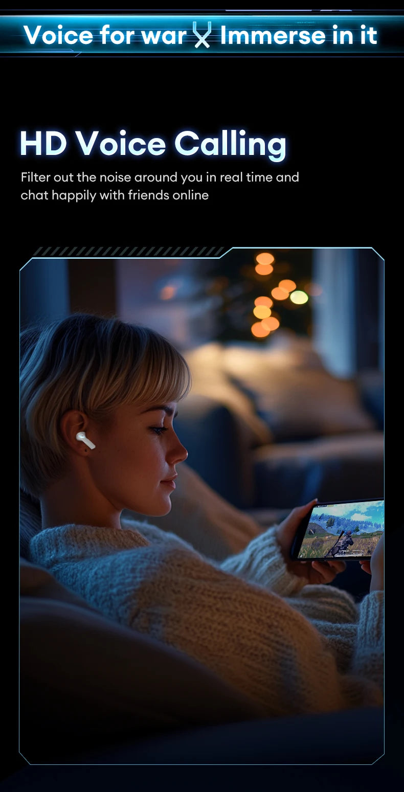 Nuevo Lenovo GM2 PRO MAX auriculares inalámbricos Bluetooth 5,4 pantalla Digital LED auriculares impermeables con cancelación de ruido auriculares para juegos