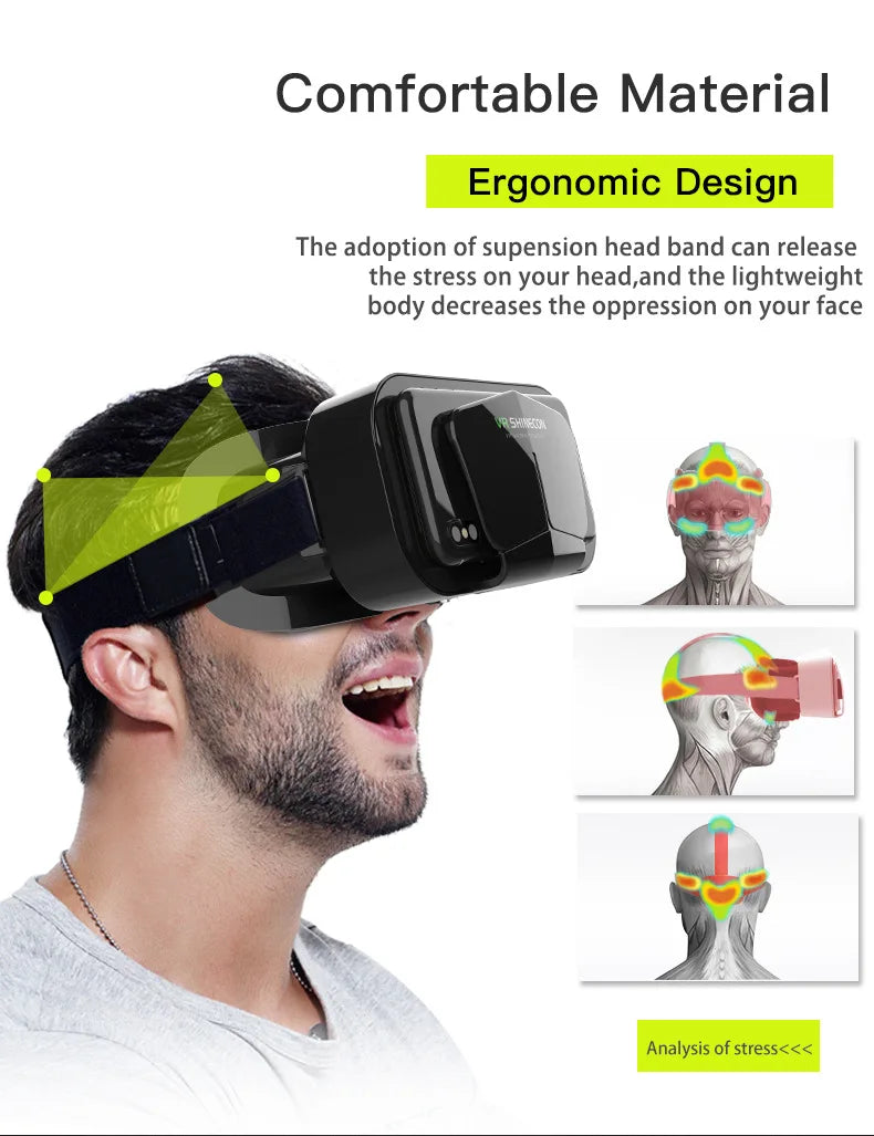 Gafas de realidad Virtual, auriculares, dispositivos Viar, casco, lentes 3D, gafas inteligentes para teléfonos inteligentes, teléfono móvil, accesorio de juego