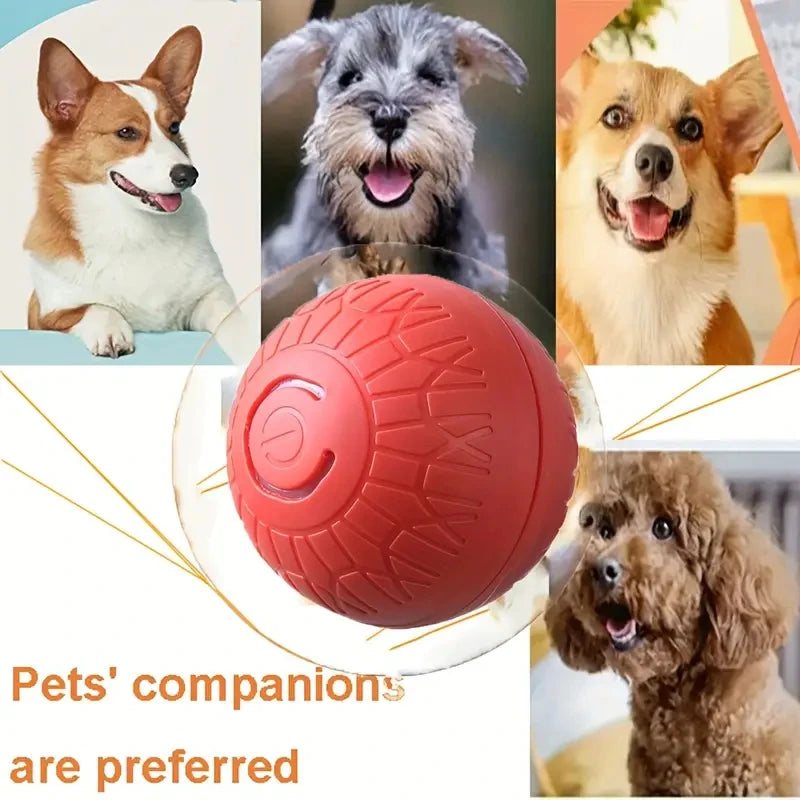 Pelota de juguete inteligente para perros, interactiva automática, con rodamiento electrónico, recargable por USB, que rebota en movimiento para cachorros a perros grandes, juguete para masticar