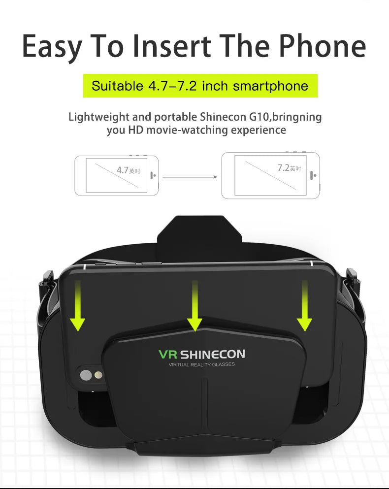 Gafas de realidad Virtual, auriculares, dispositivos Viar, casco, lentes 3D, gafas inteligentes para teléfonos inteligentes, teléfono móvil, accesorio de juego