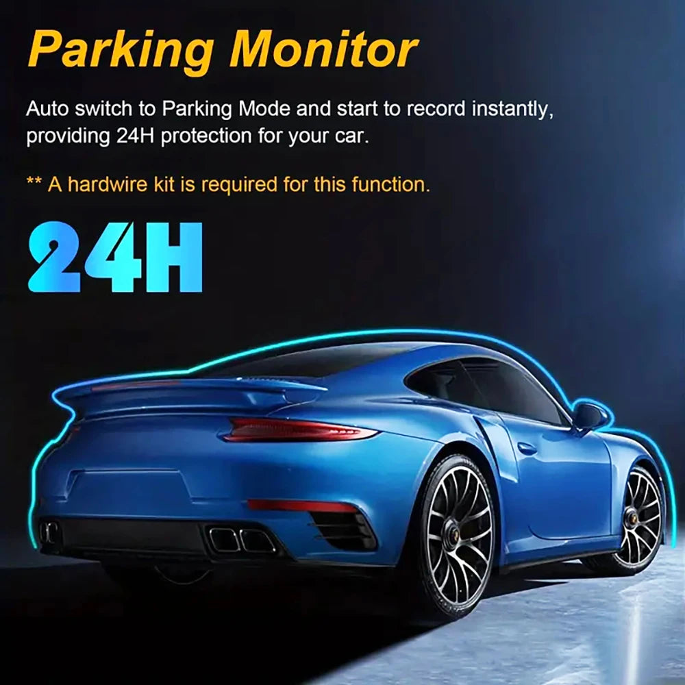 Cámara de salpicadero Dvr 2/3 para coche,amara coche delantera grabar,camara para vehiculo,dashcam coche, grabadora de vídeo frontal y trasera con visión nocturna IR, 1080P