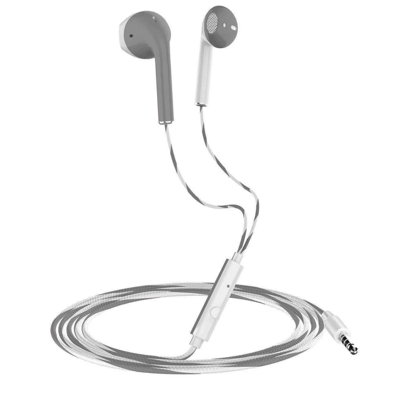 Auriculares con cable de 3,5mm con graves, auriculares estéreo, auriculares deportivos para música y juegos con micrófono para Xiaomi, IPhone, Huawei y Samsung