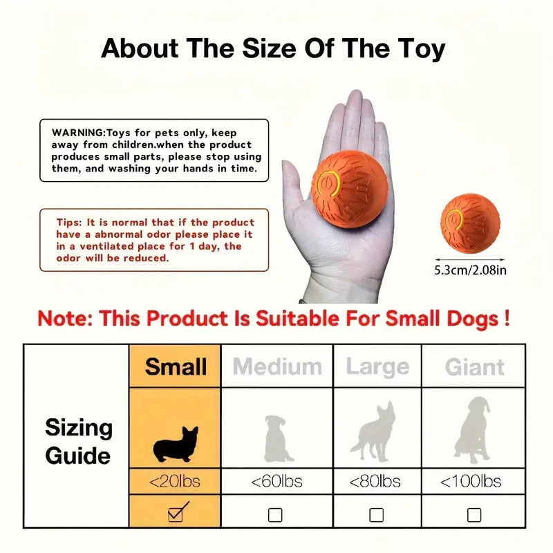 Pelota de juguete inteligente para perros, interactiva automática, con rodamiento electrónico, recargable por USB, que rebota en movimiento para cachorros a perros grandes, juguete para masticar
