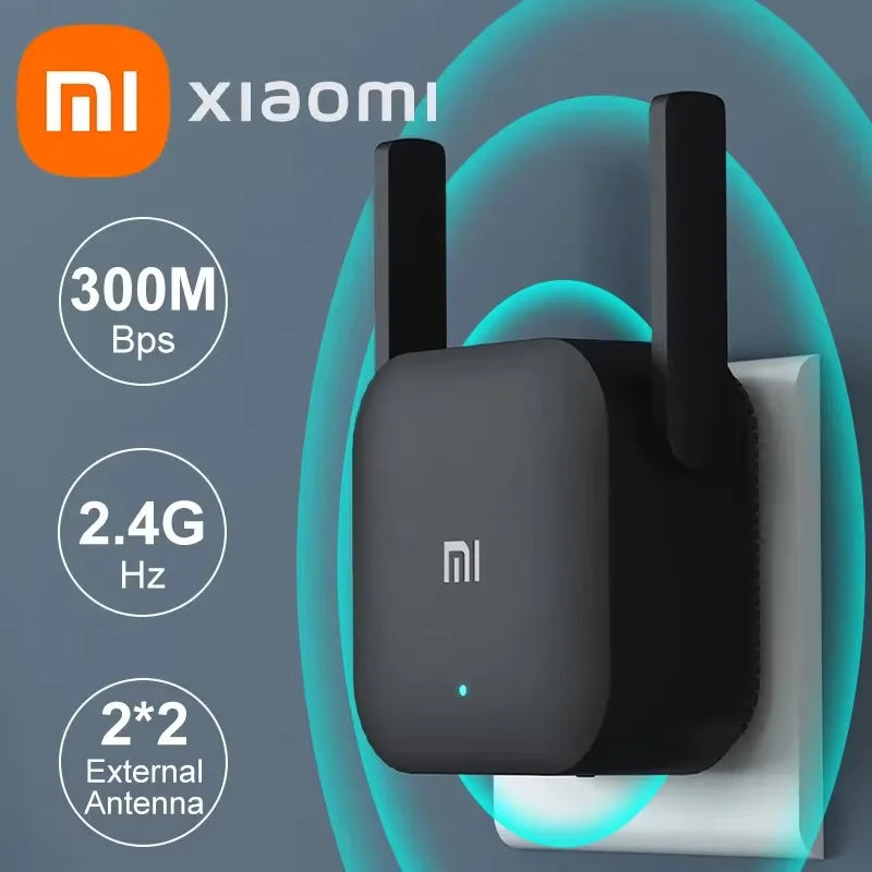 Amplificador Xiaomi Wifi original Pro 300M 2,4G repetidor extensor de rango extensor de red inalámbrico para mi