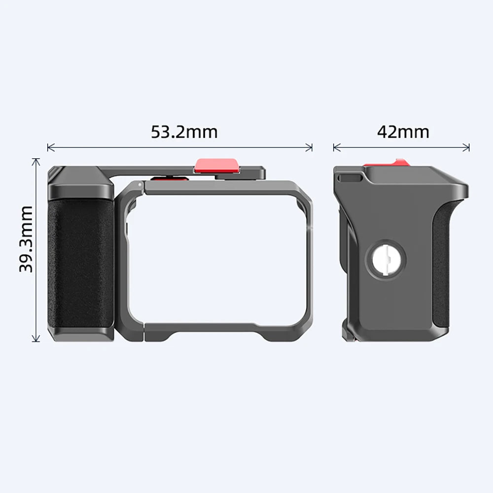 Kit de agarre de fotografía de calle de metal para Insta360 Ace Pro 2/Pro Xplorer Kit con mango ergonómico de liberación rápida de 1/4"