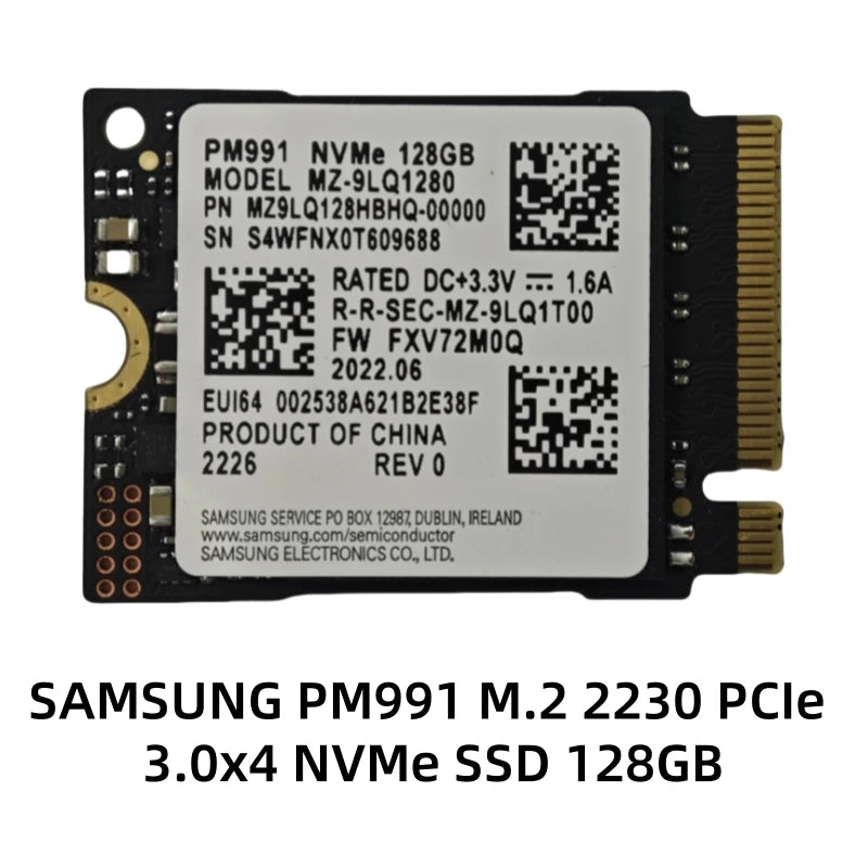 SSD interno NVMe PCIe M.2 2230 / 2242 empaquetado por OEM Samsung BM9C1/PM9B1/PM9C1A/PM991A y WD SN740 y Crucial P310 y Micron 2450