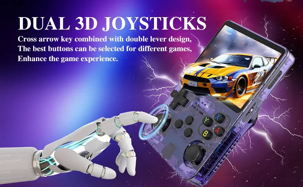 Consola de juegos Retro clásica R36S con sistema ARKOS, videojuegos, consola de juegos portátil de una sola tarjeta, regalo para niños de 3,5 pulgadas