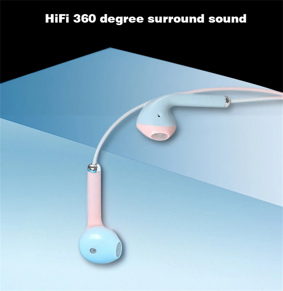 Auriculares con cable de 3,5mm con graves, auriculares estéreo, auriculares deportivos para música y juegos con micrófono para Xiaomi, IPhone, Huawei y Samsung