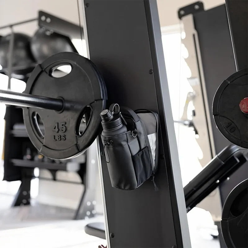 Bolsa de gimnasio magnética, bolsa de transporte magnética de gran capacidad con bolsillo para teléfono, bolsa portátil para botella de agua para gimnasio, organizador de accesorios de gimnasio