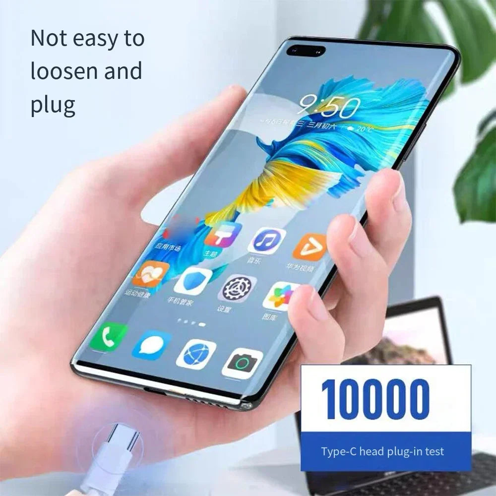 Cable Universal USB C a USB tipo C de 120W, carga rápida PD de 10A para iPhone 15, iPad, Samsung, Xiaomi, Huawei, línea de datos Dual tipo C