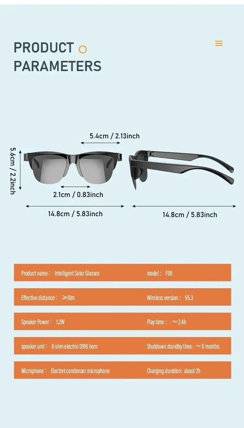 Original mijia Xiaomi gafas de sol inteligentes gafas Bluetooth llamada deportes al aire libre auriculares HIFI luz azul impermeable Anti-UV con micrófono