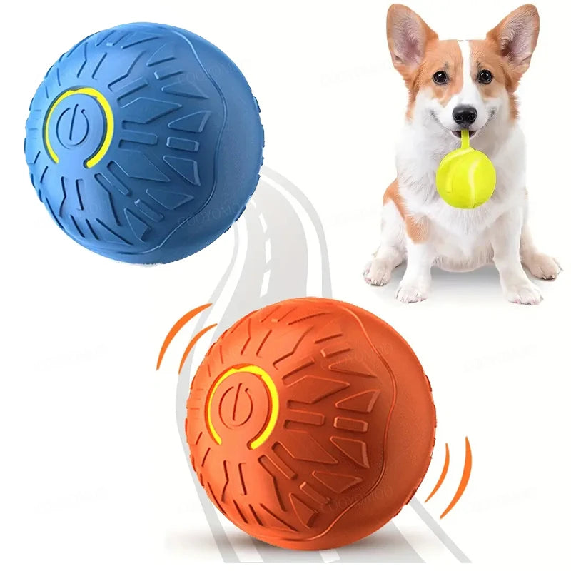 Pelota de juguete inteligente para perros, interactiva automática, con rodamiento electrónico, recargable por USB, que rebota en movimiento para cachorros a perros grandes, juguete para masticar