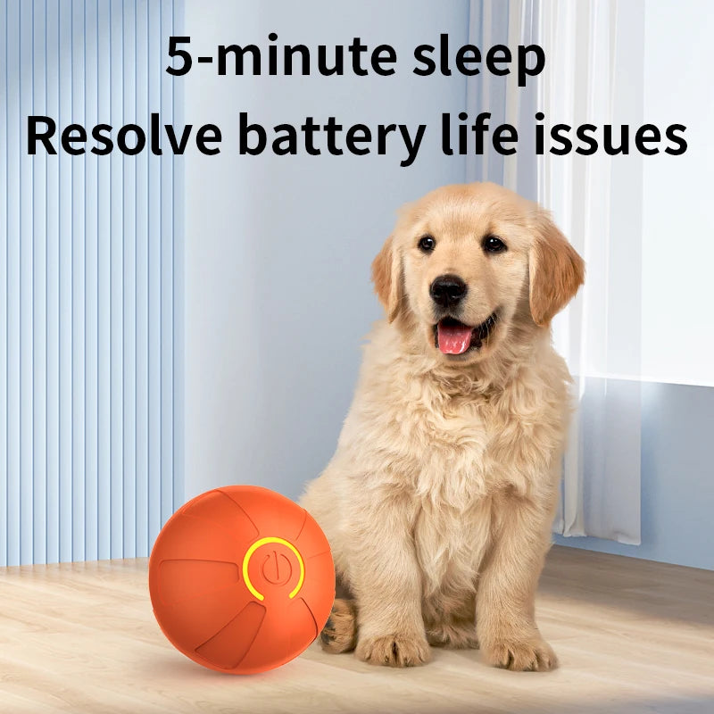 Pelota de juguete inteligente para perros, interactiva automática, con rodamiento electrónico, recargable por USB, que rebota en movimiento para cachorros a perros grandes, juguete para masticar