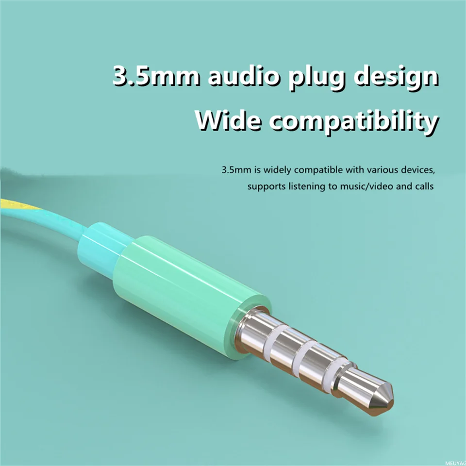 Auriculares con cable de 3,5mm con graves, auriculares estéreo, auriculares deportivos para música y juegos con micrófono para Xiaomi, IPhone, Huawei y Samsung