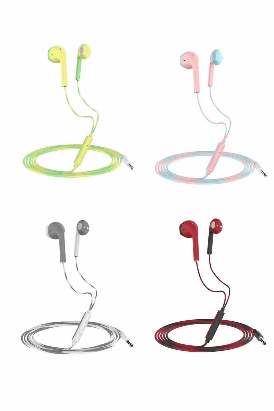 Auriculares con cable de 3,5mm con graves, auriculares estéreo, auriculares deportivos para música y juegos con micrófono para Xiaomi, IPhone, Huawei y Samsung