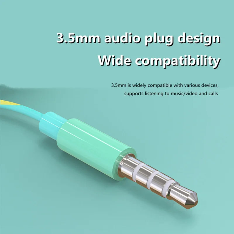 Auriculares con cable de 3,5mm con graves, auriculares estéreo, auriculares deportivos para música y juegos con micrófono para Xiaomi, IPhone, Huawei y Samsung