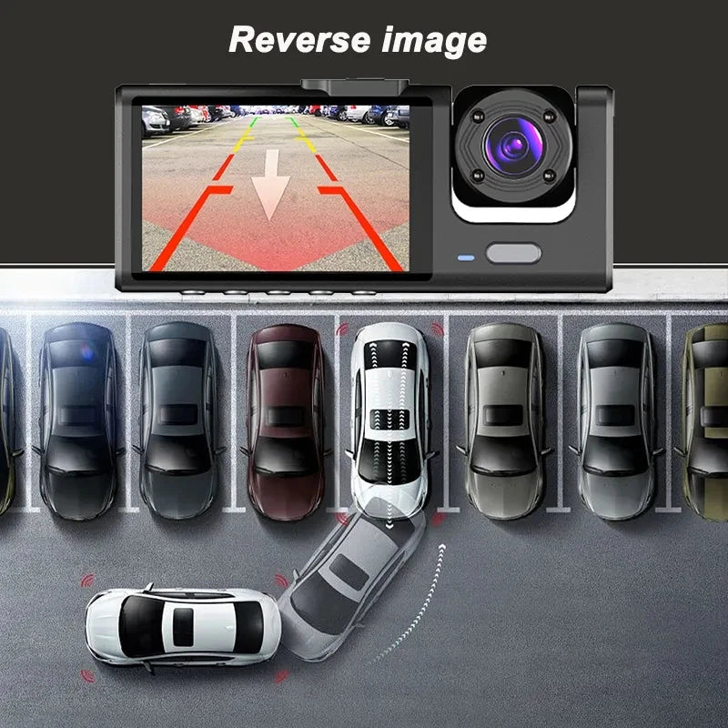 Cámara de salpicadero Dvr 2/3 para coche,amara coche delantera grabar,camara para vehiculo,dashcam coche, grabadora de vídeo frontal y trasera con visión nocturna IR, 1080P