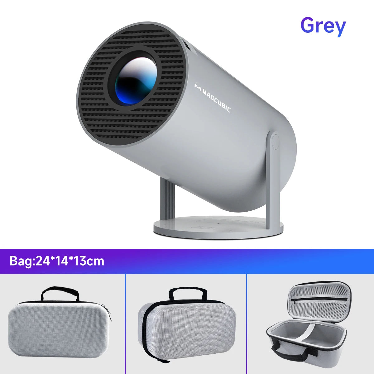 Proyector Magcubic Android 11 4K, 720P HY300 Pro + Wifi Dual 290ANSI 180 ° Proyector portátil flexible