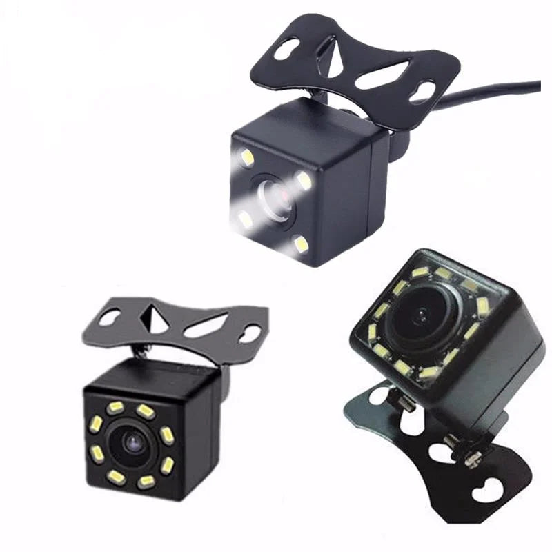 Cámara de Visión Trasera Gran Angular para Coche, Videocámara de Marcha Atrás, Visión Noctura, 12 LED, Dispositivo de Aparcamiento