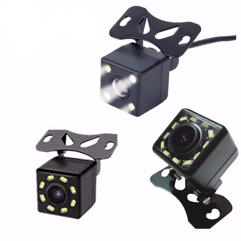 Cámara de Visión Trasera Gran Angular para Coche, Videocámara de Marcha Atrás, Visión Noctura, 12 LED, Dispositivo de Aparcamiento