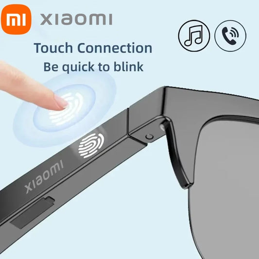 Original mijia Xiaomi gafas de sol inteligentes gafas Bluetooth llamada deportes al aire libre auriculares HIFI luz azul impermeable Anti-UV con micrófono