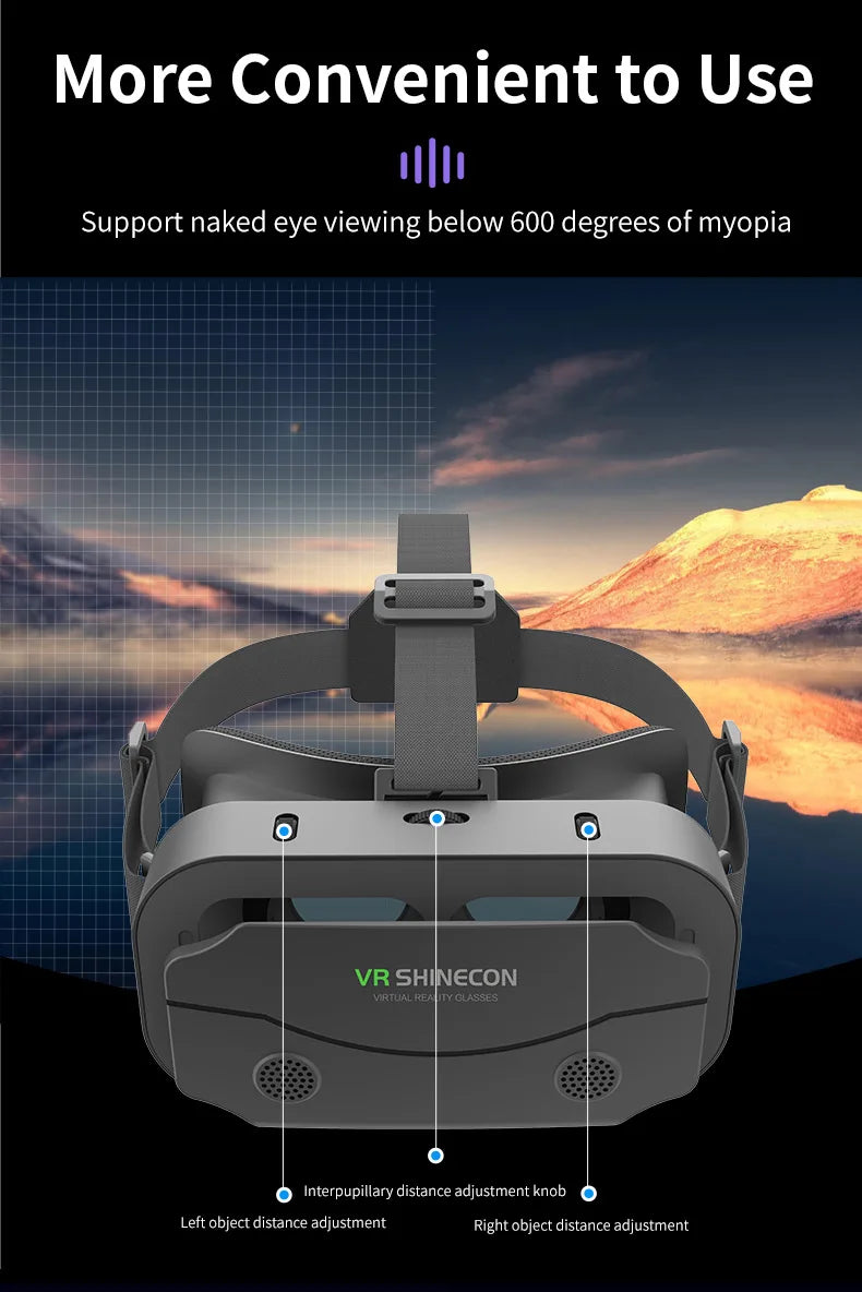 Gafas de realidad Virtual, auriculares, dispositivos Viar, casco, lentes 3D, gafas inteligentes para teléfonos inteligentes, teléfono móvil, accesorio de juego