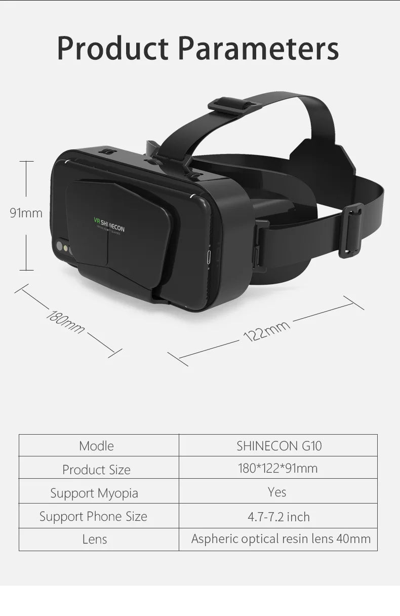 Gafas de realidad Virtual, auriculares, dispositivos Viar, casco, lentes 3D, gafas inteligentes para teléfonos inteligentes, teléfono móvil, accesorio de juego