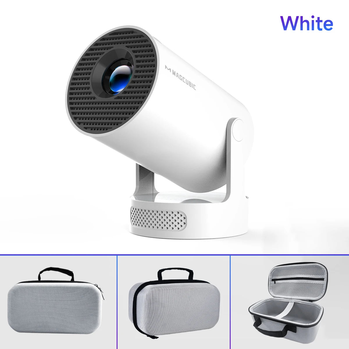 Proyector Magcubic Android 11 4K, 720P HY300 Pro + Wifi Dual 290ANSI 180 ° Proyector portátil flexible