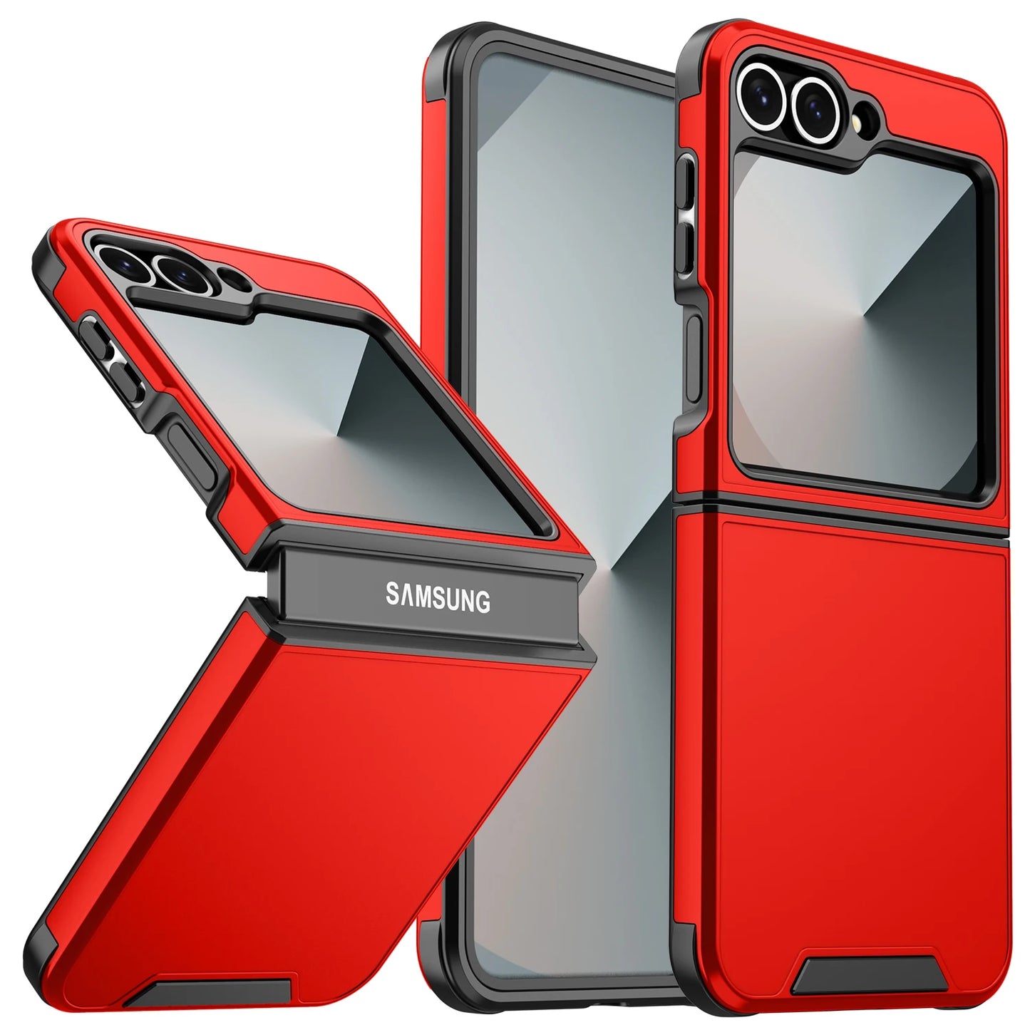 Funda de teléfono de protección mate delgada oficial Original de lujo Samsung Galaxy Z Flip 7 6 5 4 para carga inalámbrica cubierta a prueba de golpes