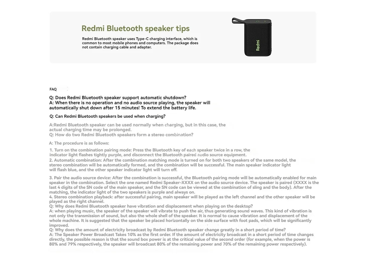 Xiaomi Redmi Altavoz Bluetooth portátil al aire libre IP67 estéreo potente caja de sonido BT5.3 RGB doble emparejamiento TWS conectividad colorida