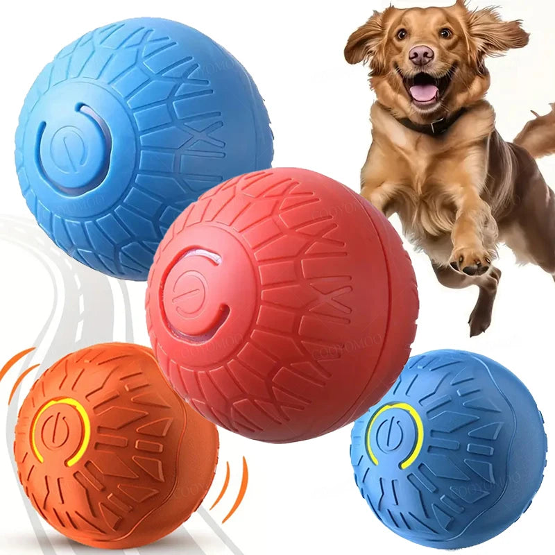 Pelota de juguete inteligente para perros, interactiva automática, con rodamiento electrónico, recargable por USB, que rebota en movimiento para cachorros a perros grandes, juguete para masticar