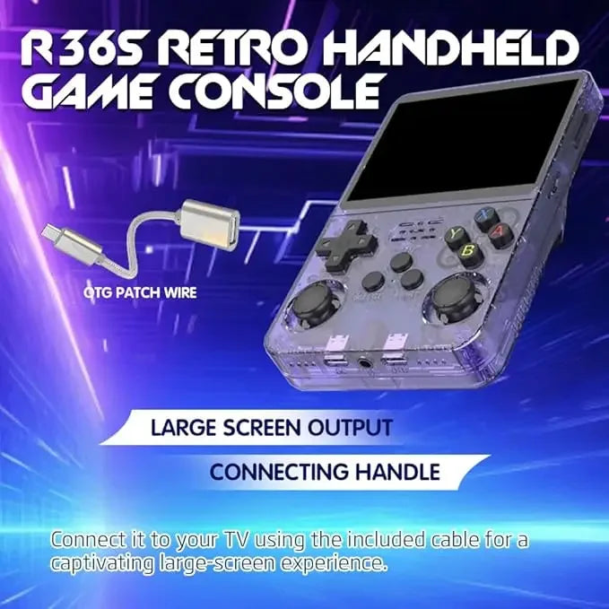Consola de juegos Retro clásica R36S con sistema ARKOS, videojuegos, consola de juegos portátil de una sola tarjeta, regalo para niños de 3,5 pulgadas