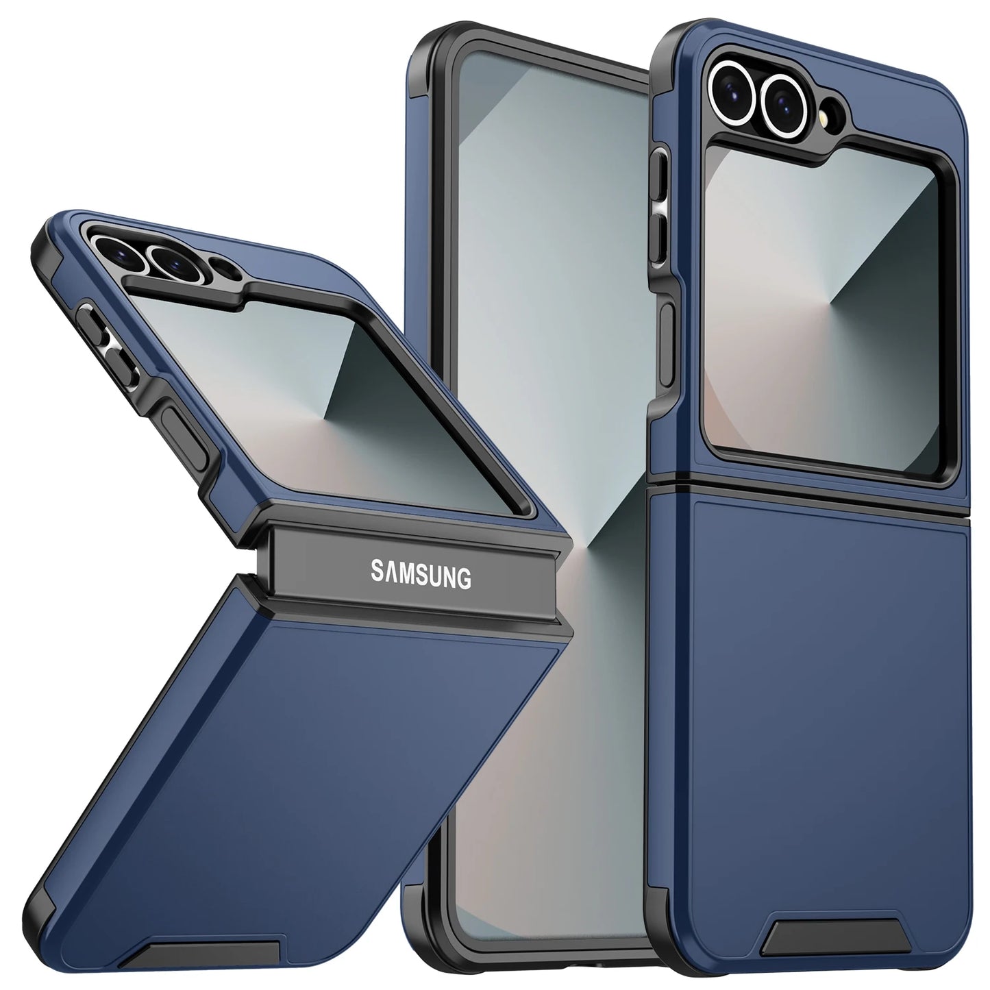 Funda de teléfono de protección mate delgada oficial Original de lujo Samsung Galaxy Z Flip 7 6 5 4 para carga inalámbrica cubierta a prueba de golpes