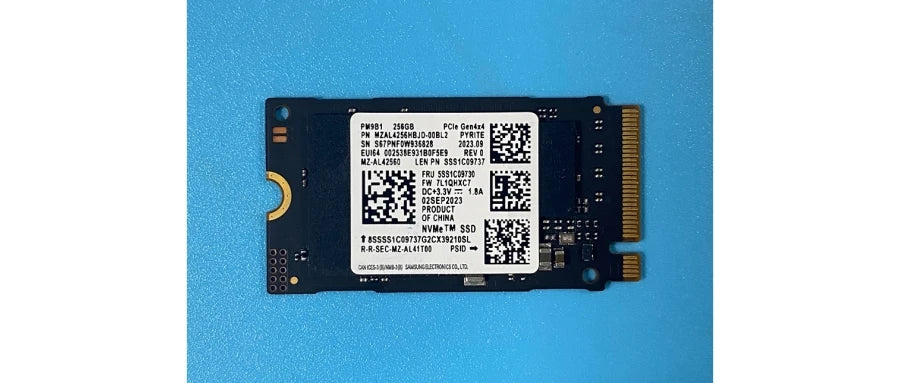 SSD interno NVMe PCIe M.2 2230 / 2242 empaquetado por OEM Samsung BM9C1/PM9B1/PM9C1A/PM991A y WD SN740 y Crucial P310 y Micron 2450