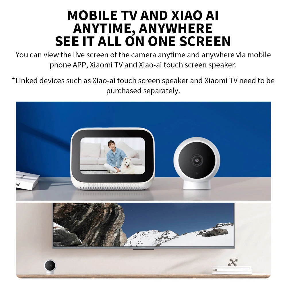 XIAOMI cámara IP inteligente edición estándar 2K HD visión nocturna infrarroja CCTV intercomunicador de voz AI alarma Base magnética WiFi en casa Videcam