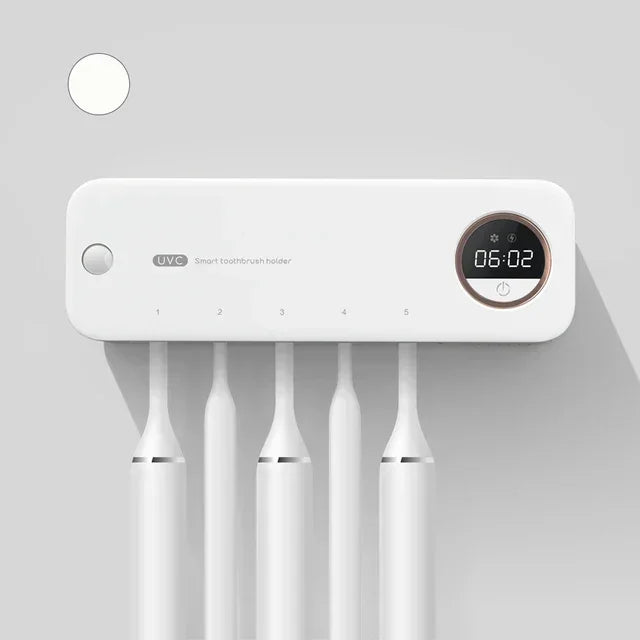 Nuevo Xiaomi UV cepillo de dientes navaja almacenamiento esterilizador pantalla LED soporte para cepillo de dientes recargable montaje en pared con accesorios de baño