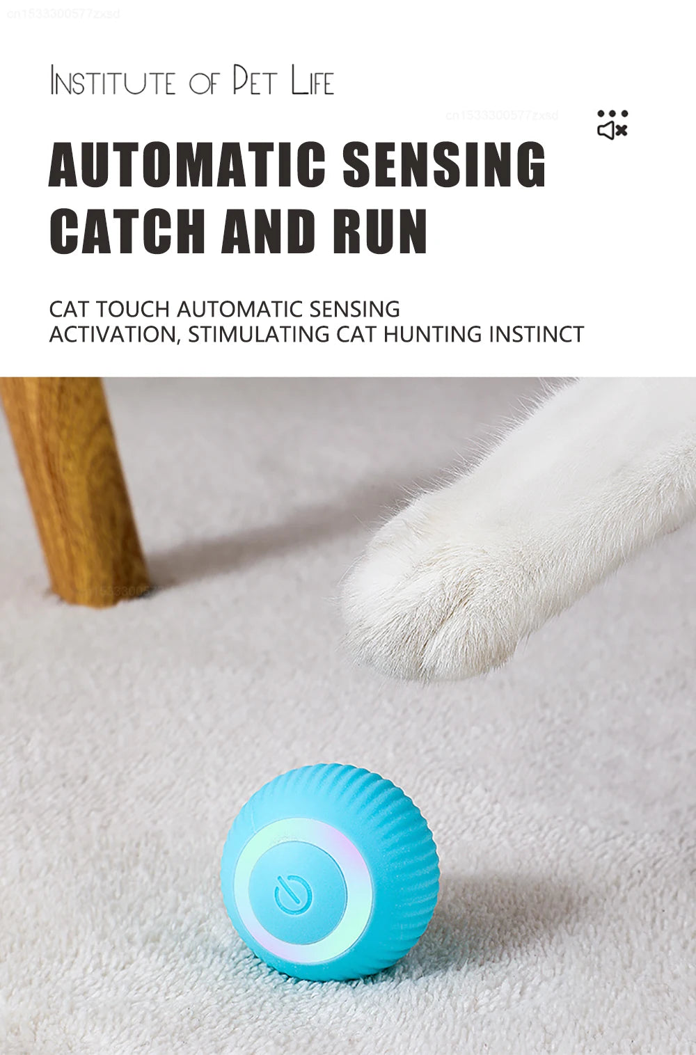 Xiaomi-pelota interactiva para gatos, juguetes inteligentes para gatos, juguete electrónico interactivo para gatos, bola mágica rodante automática para interiores, accesorios para mascotas