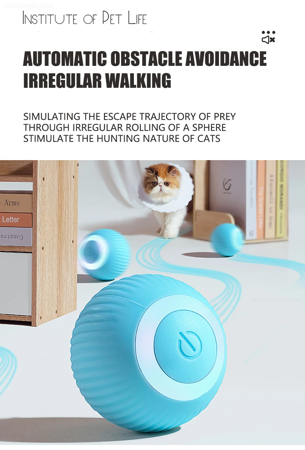 Xiaomi-pelota interactiva para gatos, juguetes inteligentes para gatos, juguete electrónico interactivo para gatos, bola mágica rodante automática para interiores, accesorios para mascotas